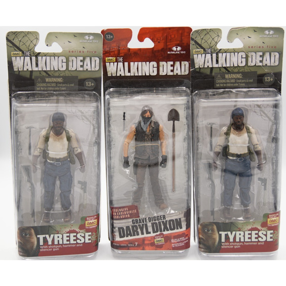 Walking Dead Action Figure Set – Grave Digger Daryl Dixon & Tyreese - Picture 1 of 5